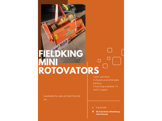 FIELDKING MINI ROTOVATORS AVAILABLE FOR SALE